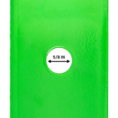 8TEN blade beside measuring tape showing 25 inch length and 5/8 inch center hole for compatibility confirmation