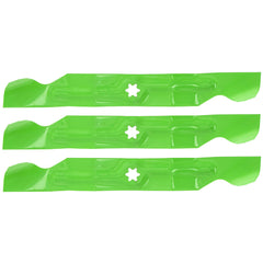 8TEN LawnRAZOR blade edge close-up showing sharp mulching bevel for cleaner cuts