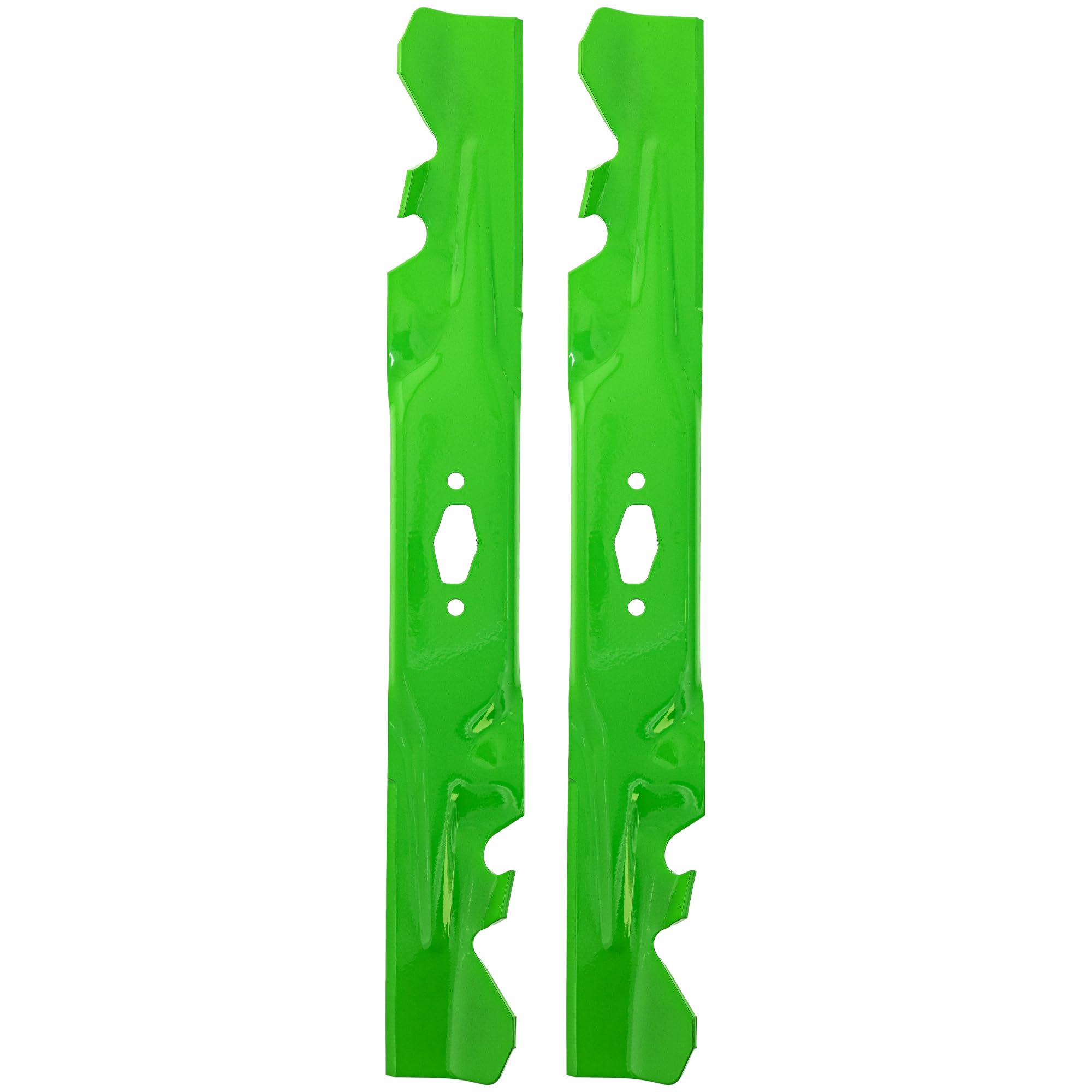 8TEN blade front view showing two-tooth blades and packaging, ensures correct replacement