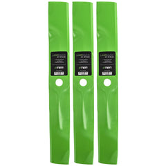 8TEN LawnRAZOR front view showing three replacement blades and fit benefits