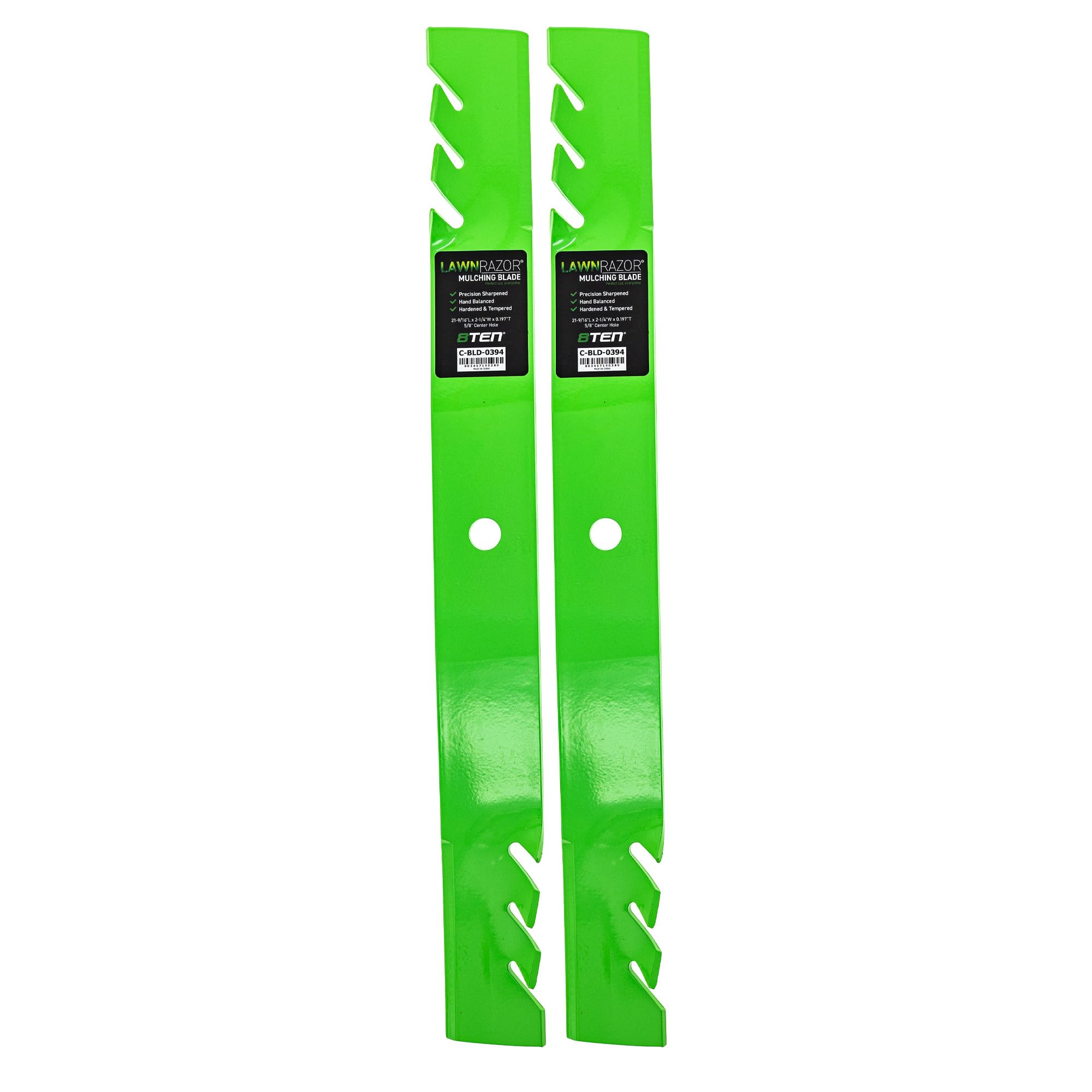8TEN blade front view showing profile and OEM fit for easy replacement