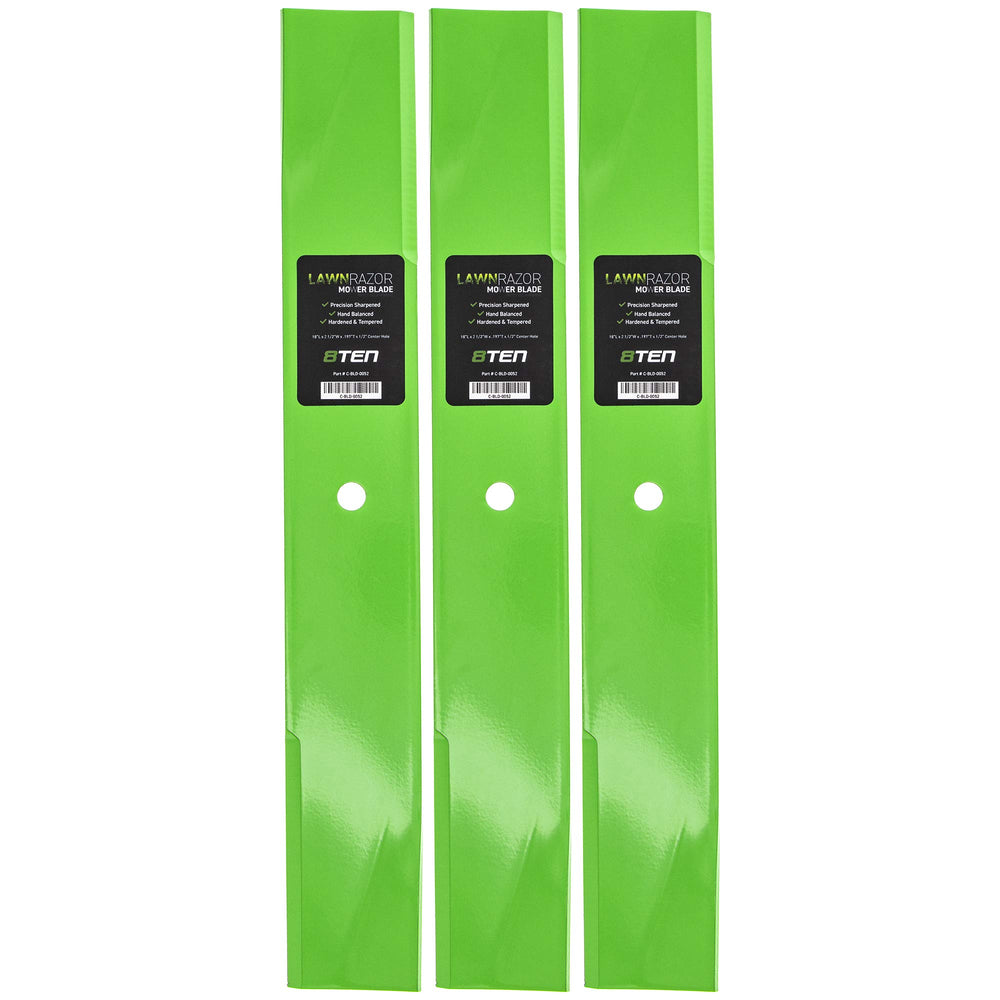 8TEN blade front view showing packaging and fit information for quick selection