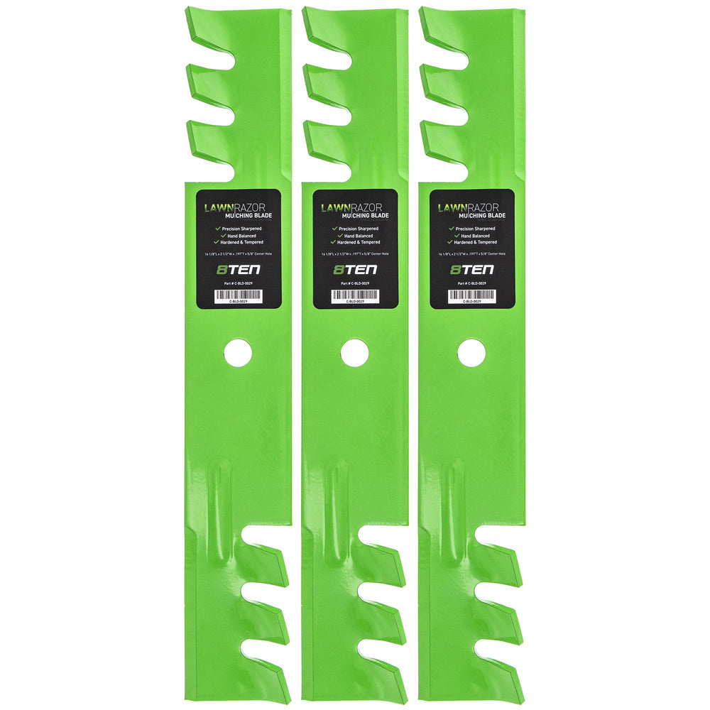 8TEN blade 3-pack front view showing fit and packaging benefit