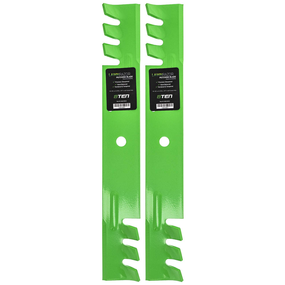 8TEN front view of 36-inch LawnRAZOR 2-pack packaging showing fitment benefits
