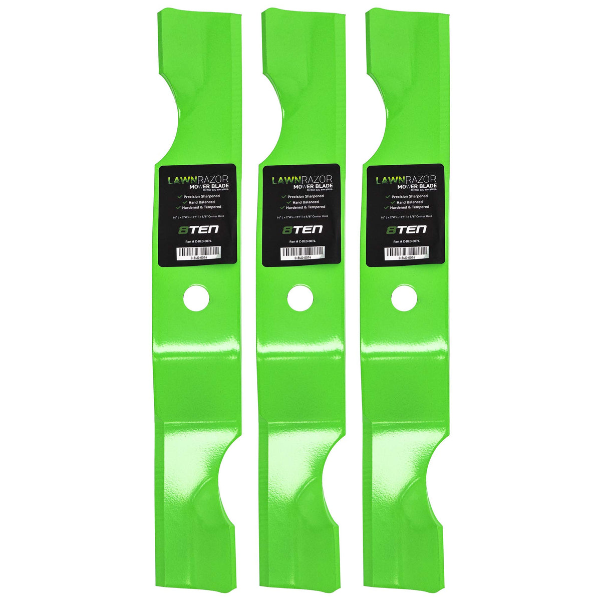 8TEN blade front view showing full blade and brand for accurate replacement
