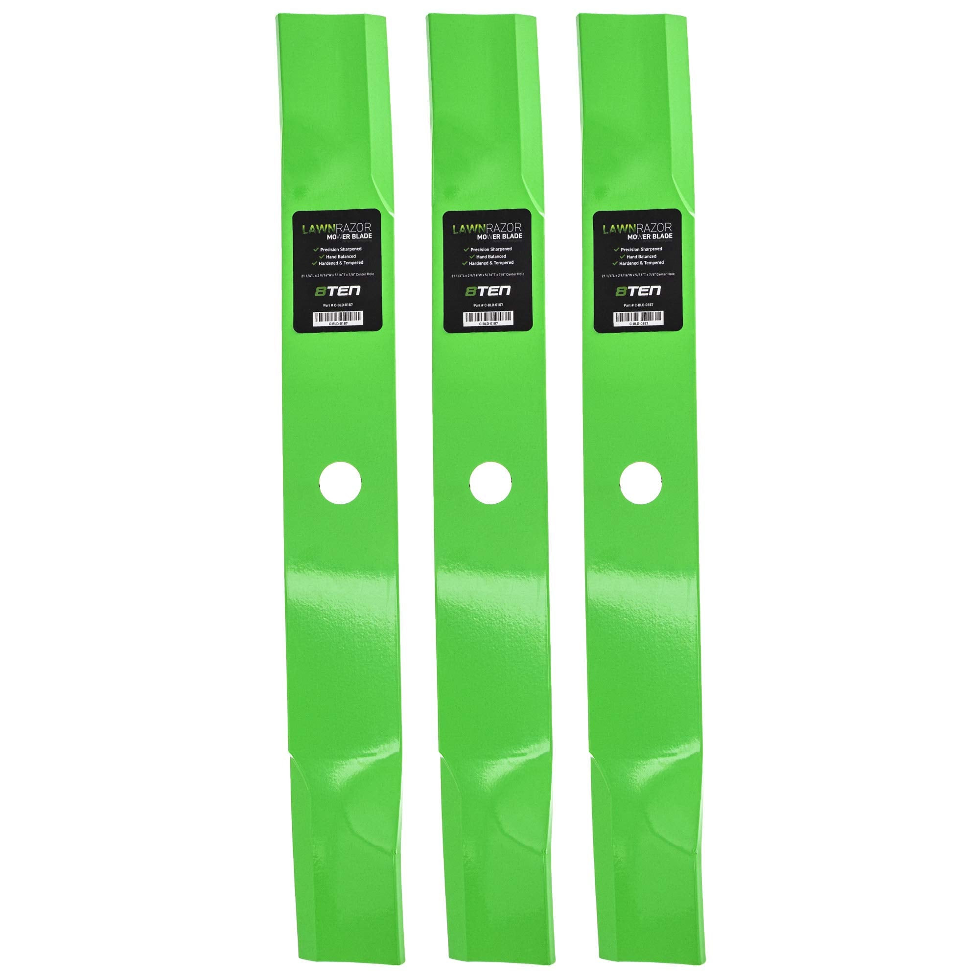 8TEN front packaging showing 3-pack blades and clear fit information