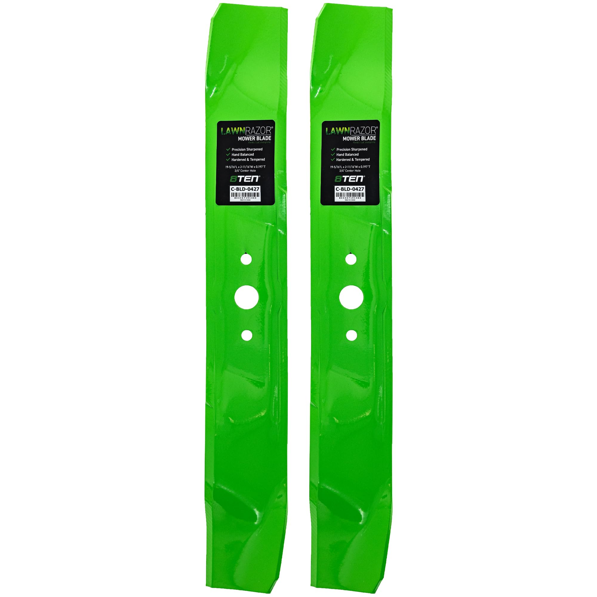8TEN blade front profile showing clean fit and reliable cutting