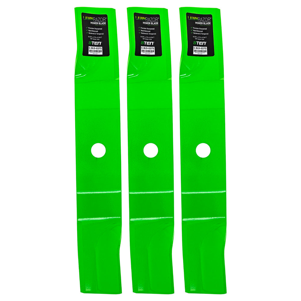 8TEN blade front view showing three-pack and install-ready fit