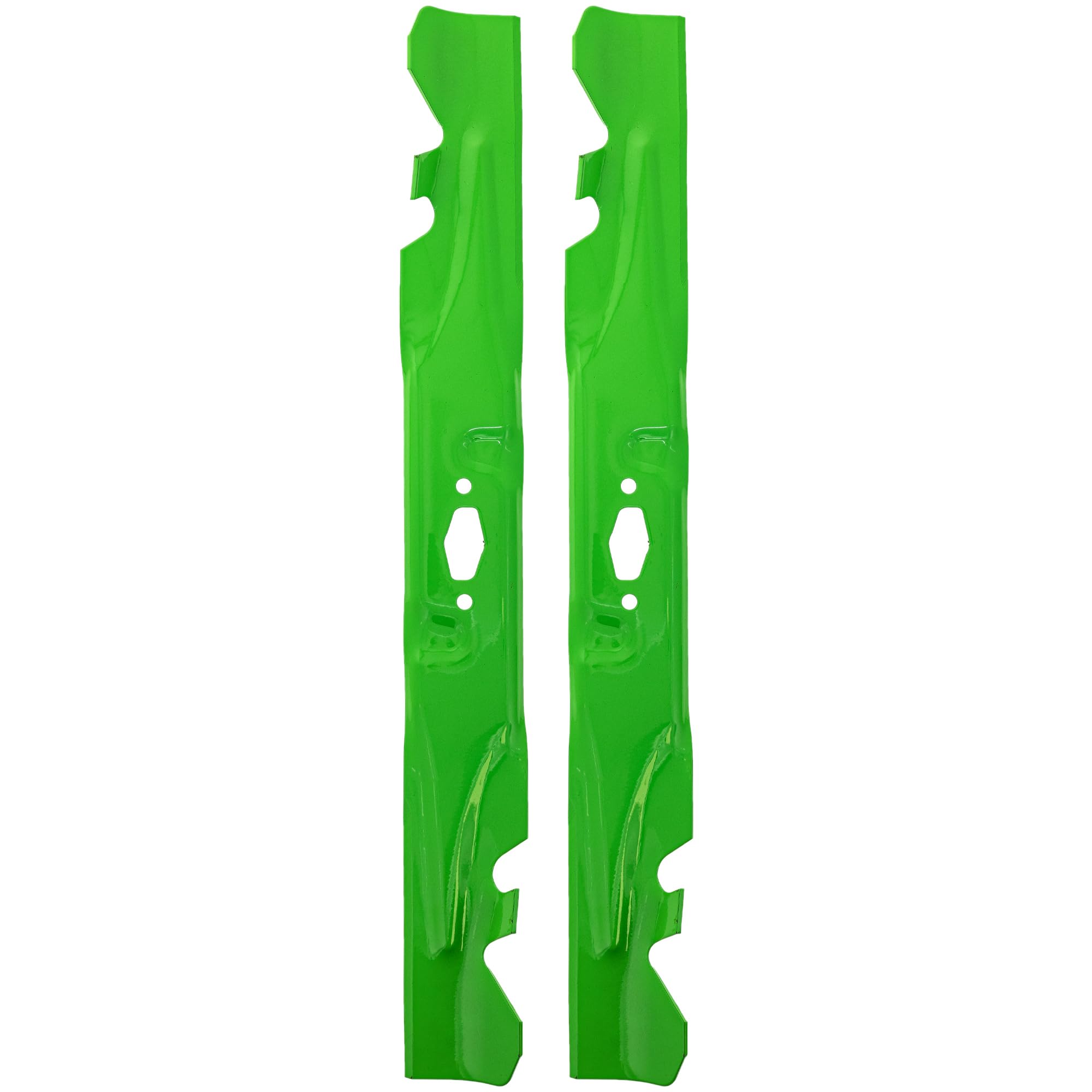 8TEN LawnRAZOR front view showing two blades and packaging, ensures correct part fit