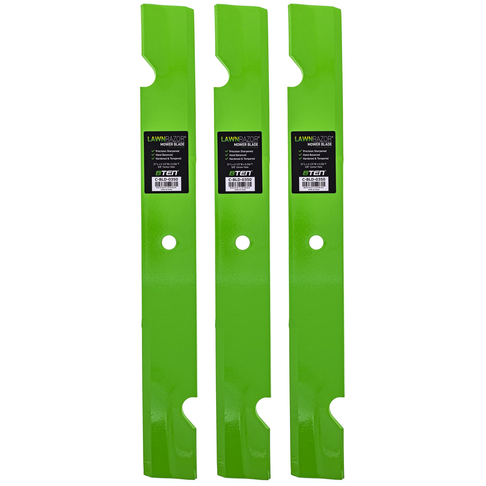 8TEN blade front view showing full length and balanced profile for reliable cutting