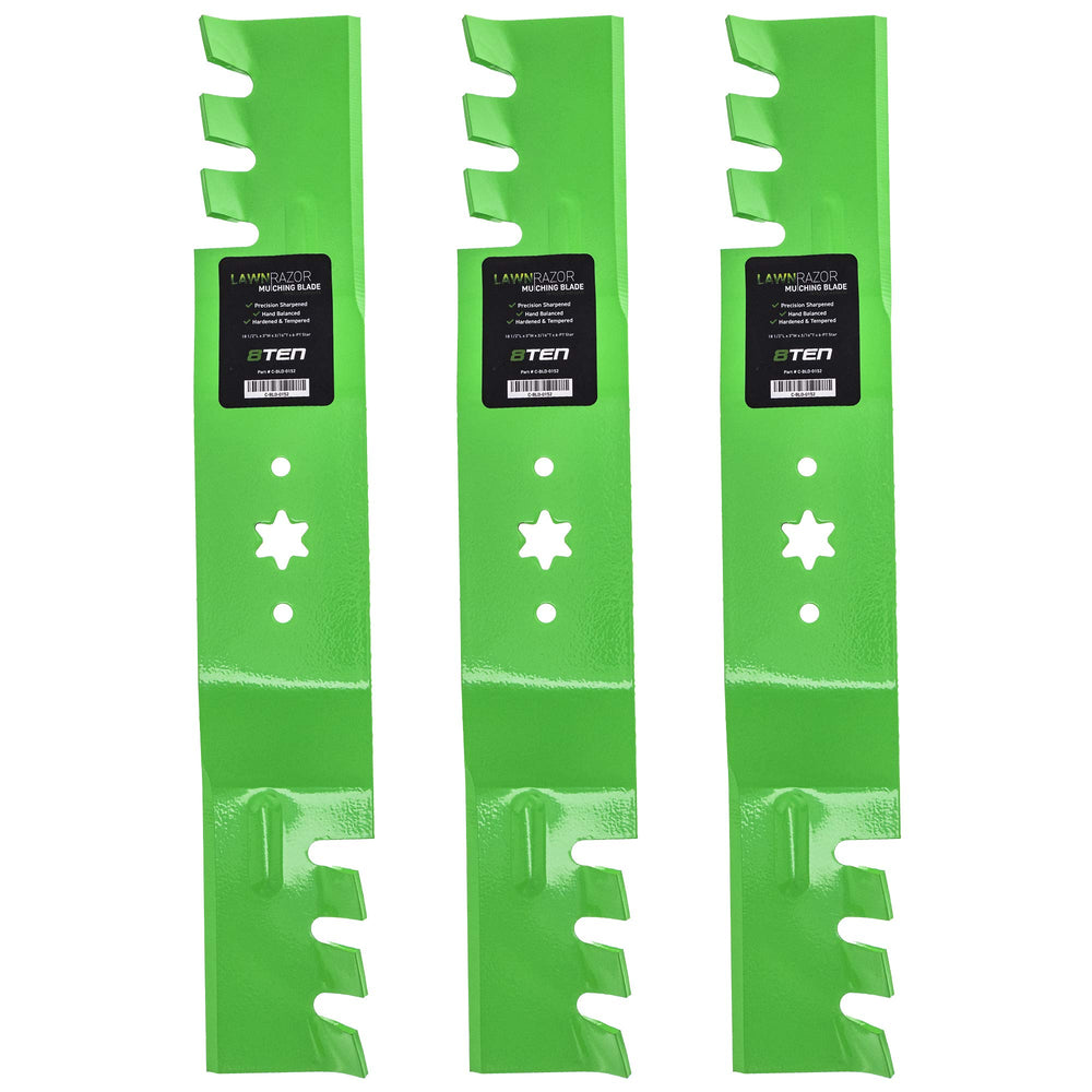 8TEN LawnRAZOR front view showing blade shape and fit benefits