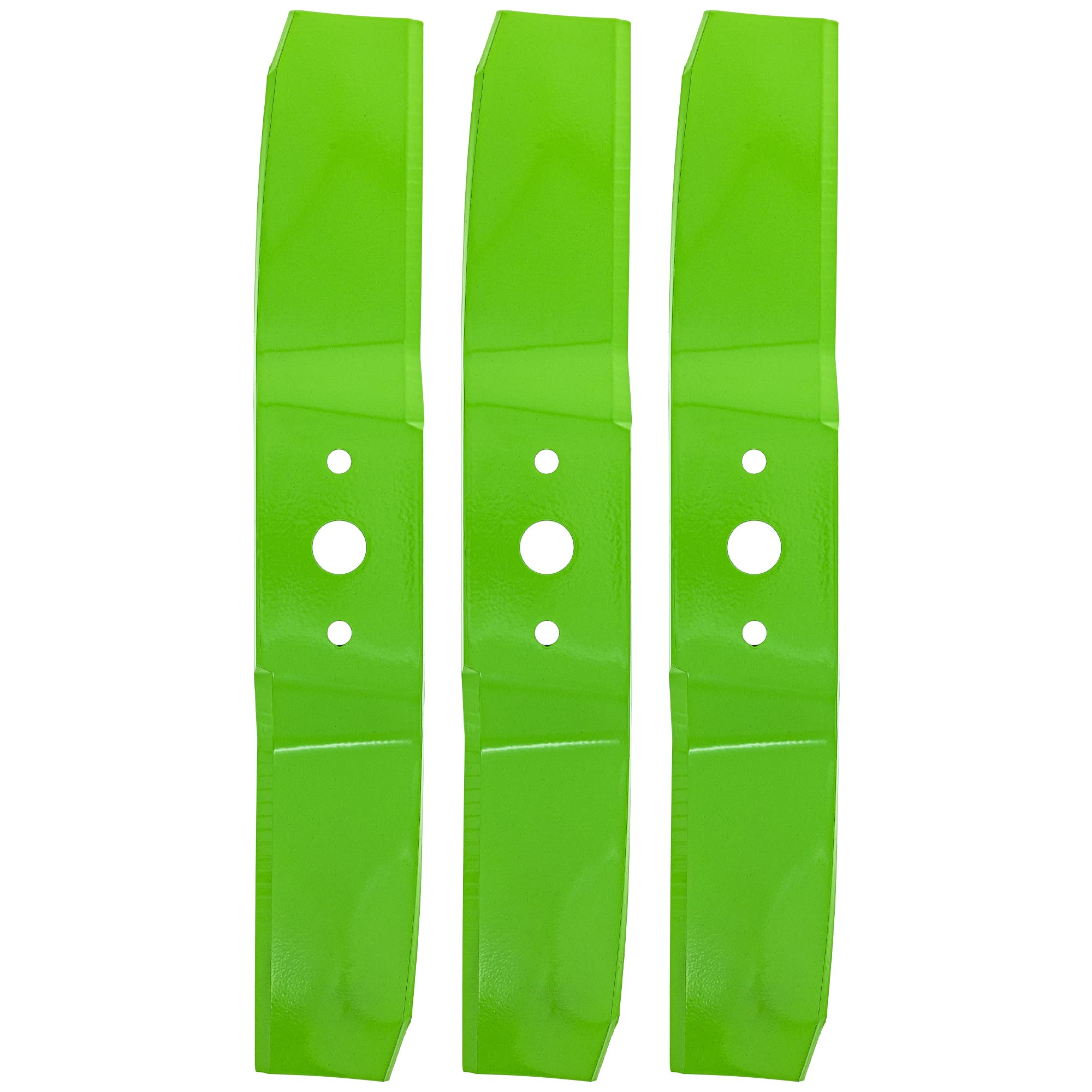 8TEN LawnRAZOR front view of three-blade pack showing fit and value