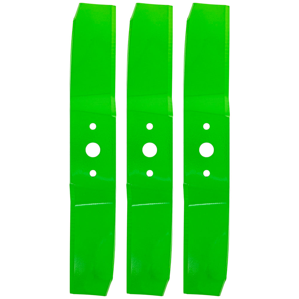8TEN LawnRAZOR front view of three-blade pack showing fit and value