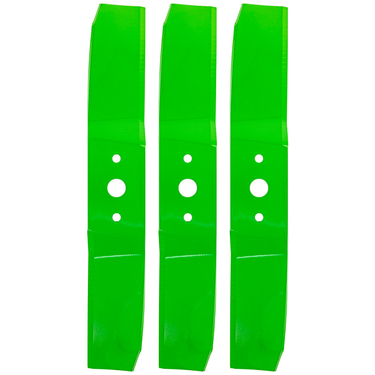 8TEN LawnRAZOR front view of three-blade pack showing fit and value