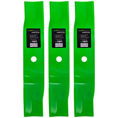 8TEN LawnRAZOR front view of three high-lift blades showing fit and finish benefit