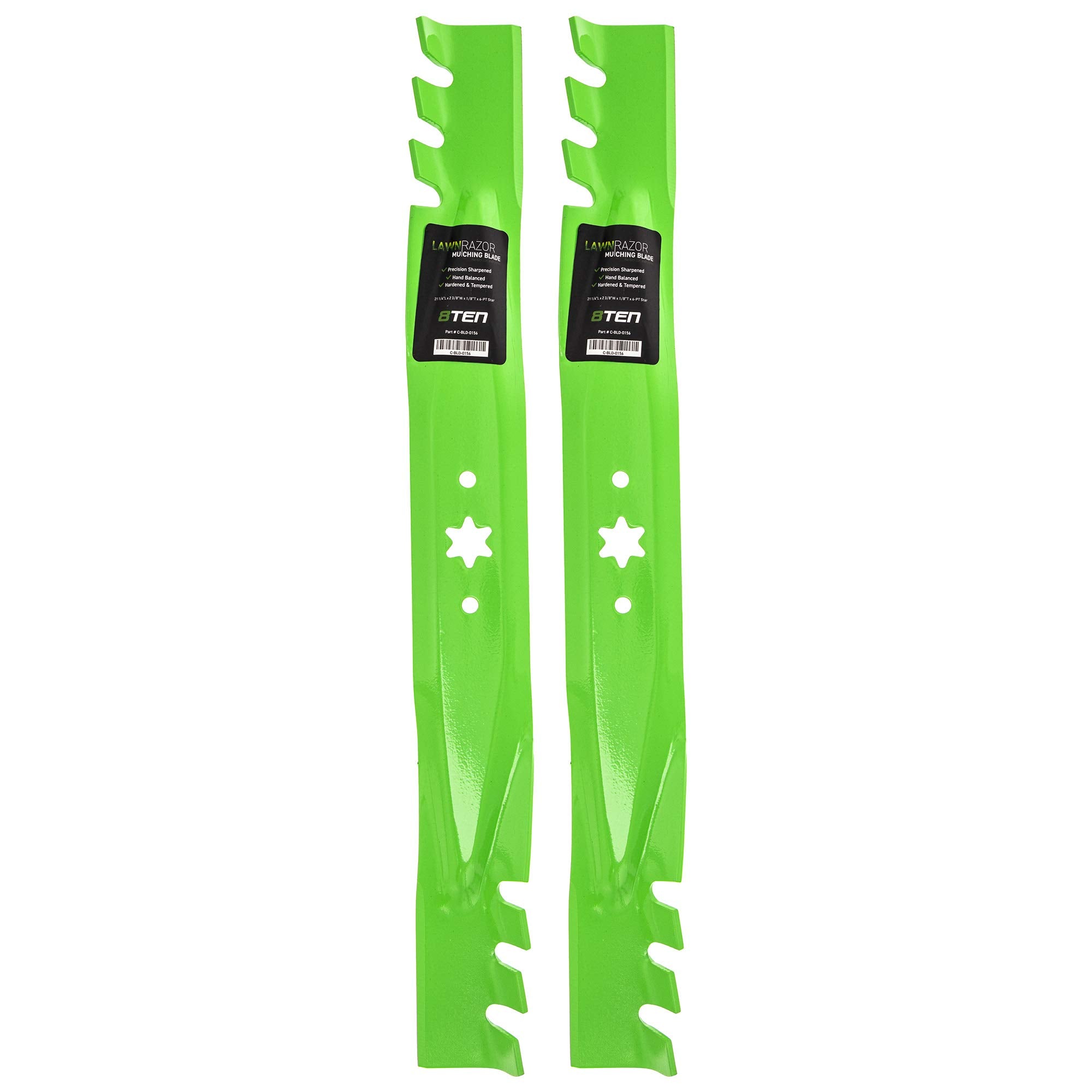 8TEN LawnRAZOR front view pair showing fit and balance benefit