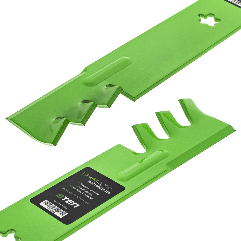 8TEN blade installed on a 42-inch deck demonstrating proper fit and reliable operation