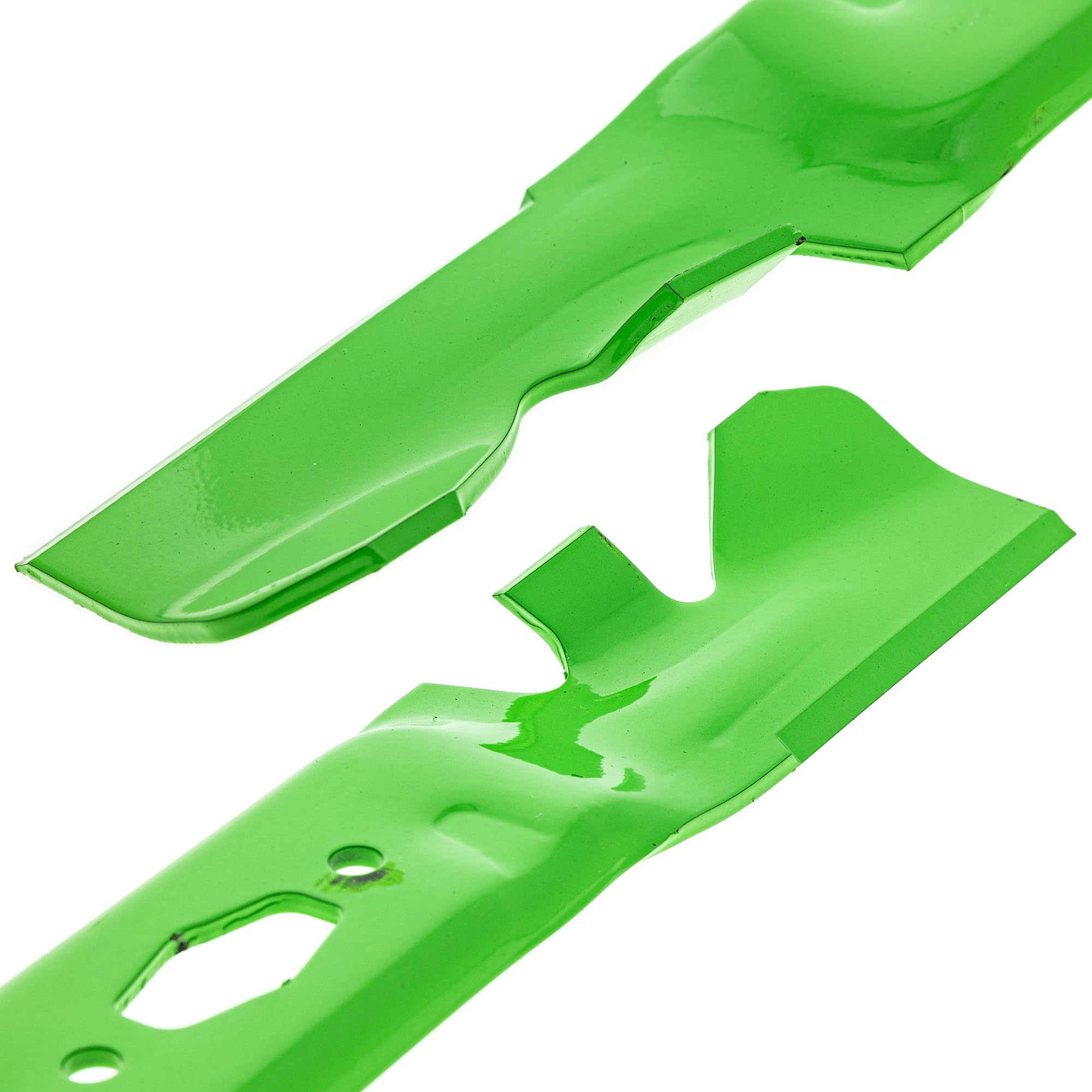 8TEN blade installed on a 50-inch deck demonstrating correct fit benefit