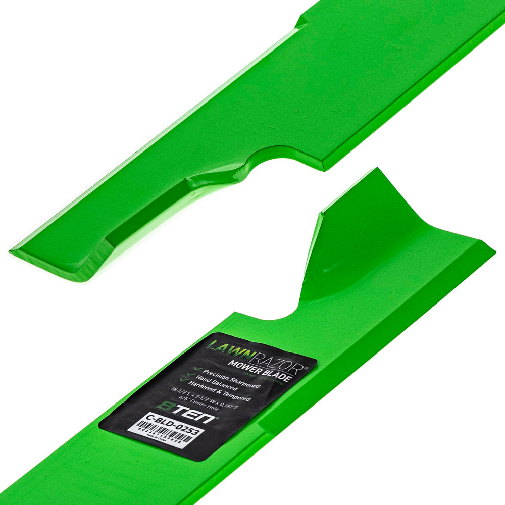 8TEN LawnRAZOR installed on a 52-inch deck demonstrating direct fit compatibility