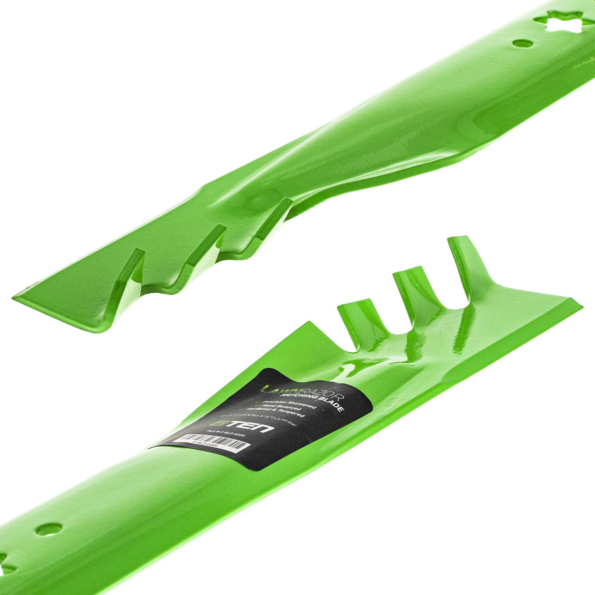 8TEN LawnRAZOR installed under a 46" deck demonstrating proper fit and clearance