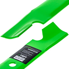8TEN blade mounted on a 48-inch Toro deck showing correct fit benefit