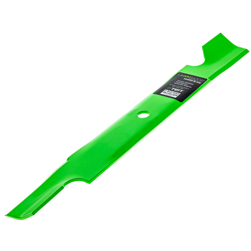8TEN blade beside measuring tape showing 18.6875 inch length accuracy