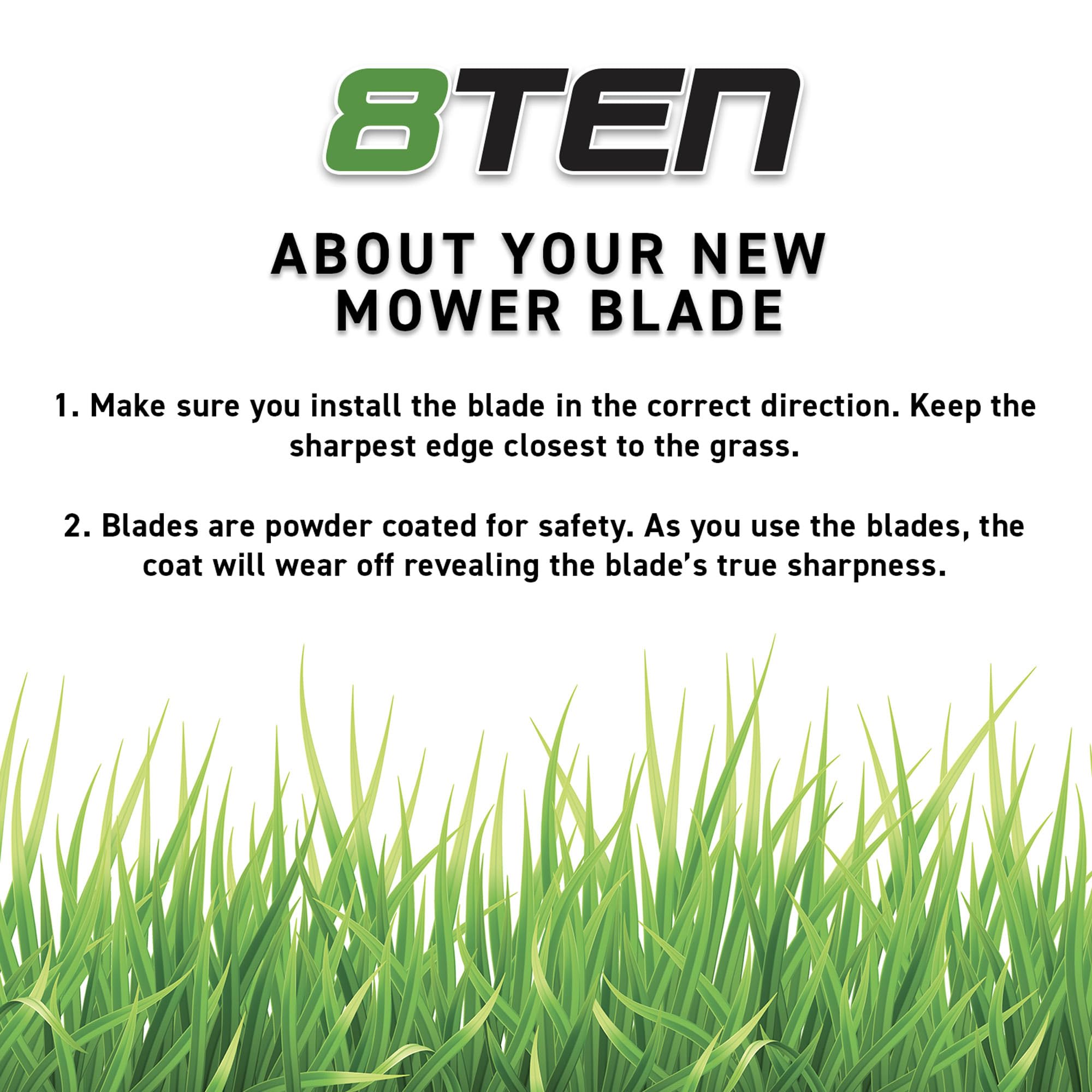 8TEN three-pack displayed on workbench for easy replacement of all blades
