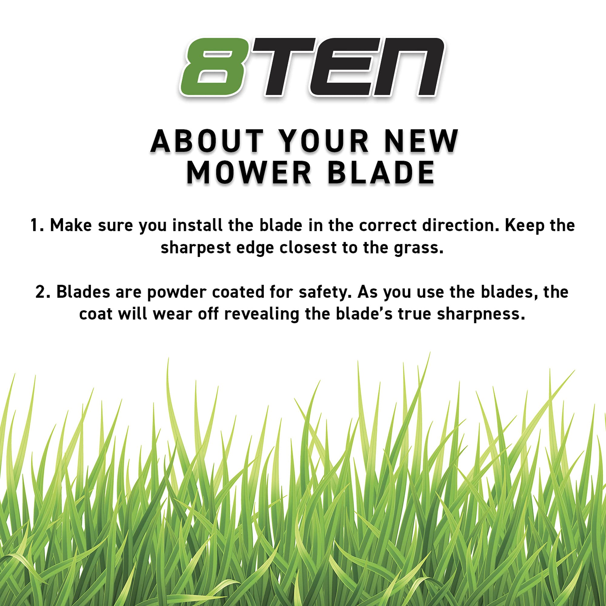 8TEN LawnRAZOR with brown aluminum-oxide stone and ABS balancer for sharpening upkeep