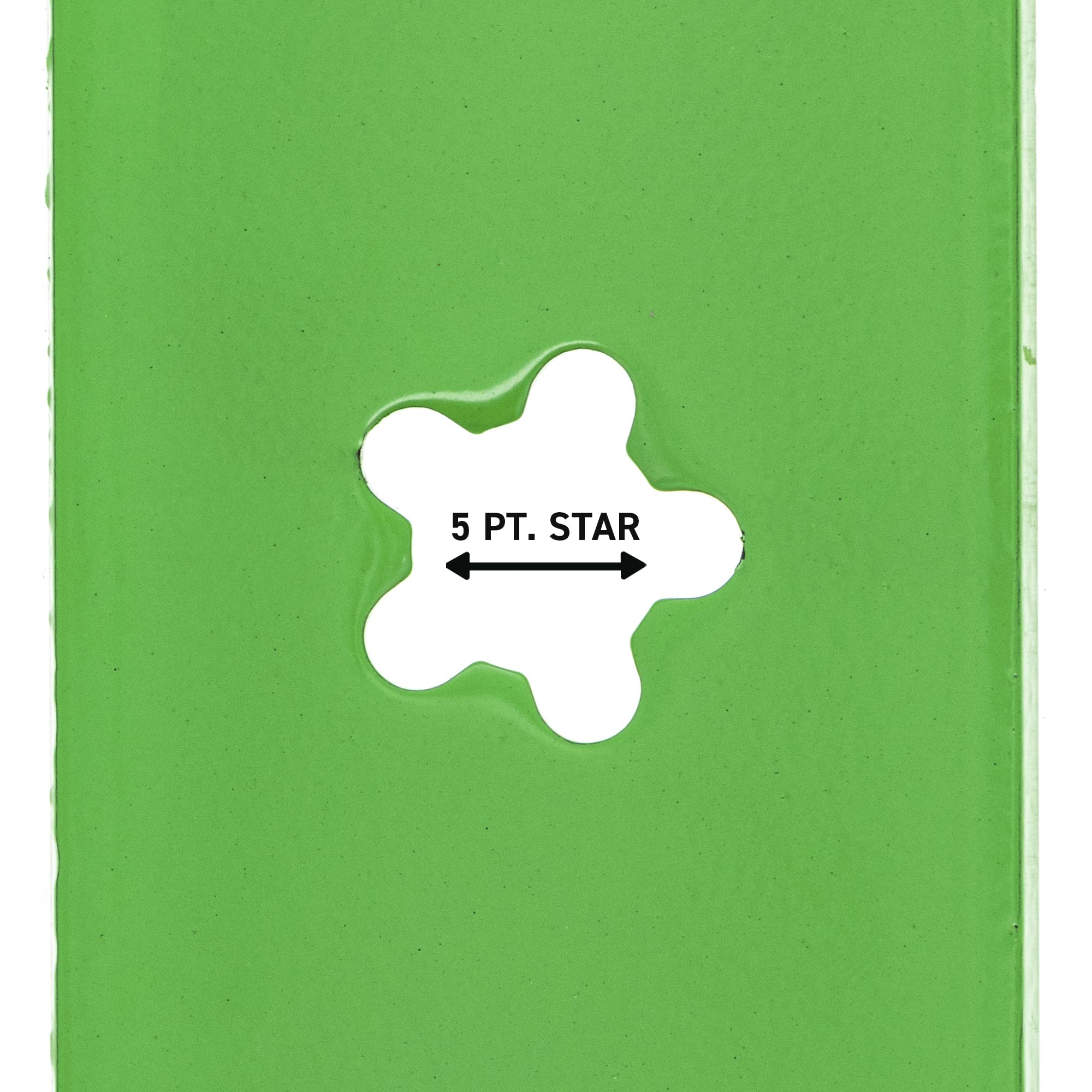8TEN close-up of 5-point star center hole for Husqvarna matching and easy installation