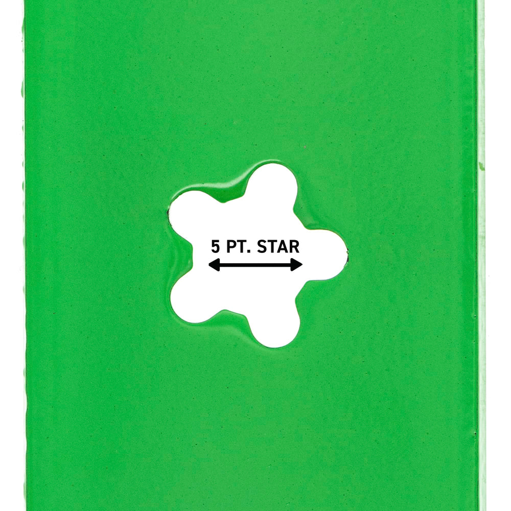 8TEN close-up of 5-point star center hole for Husqvarna matching and easy installation