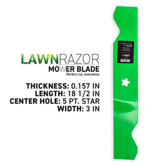 8TEN LawnRAZOR mounting hole detail showing OEM-fit accuracy and secure attachment