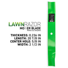 8TEN LawnRAZOR mounting hole profile illustrating 5/8 inch fit for secure attachment