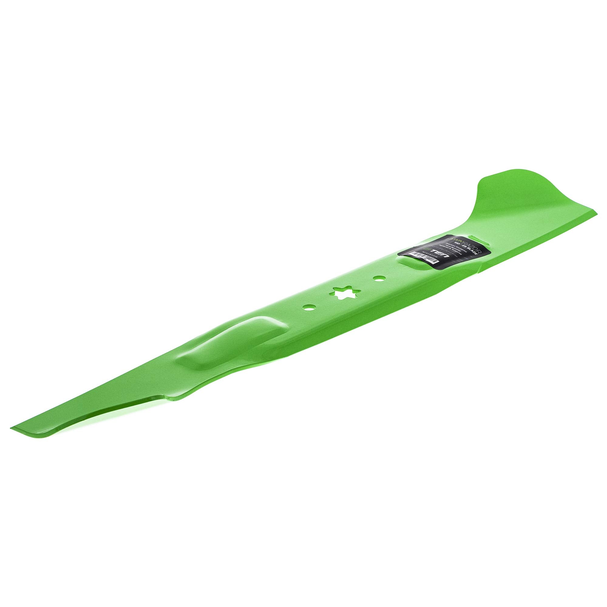 8TEN LawnRAZOR notched profile detail highlighting reduced debris buildup