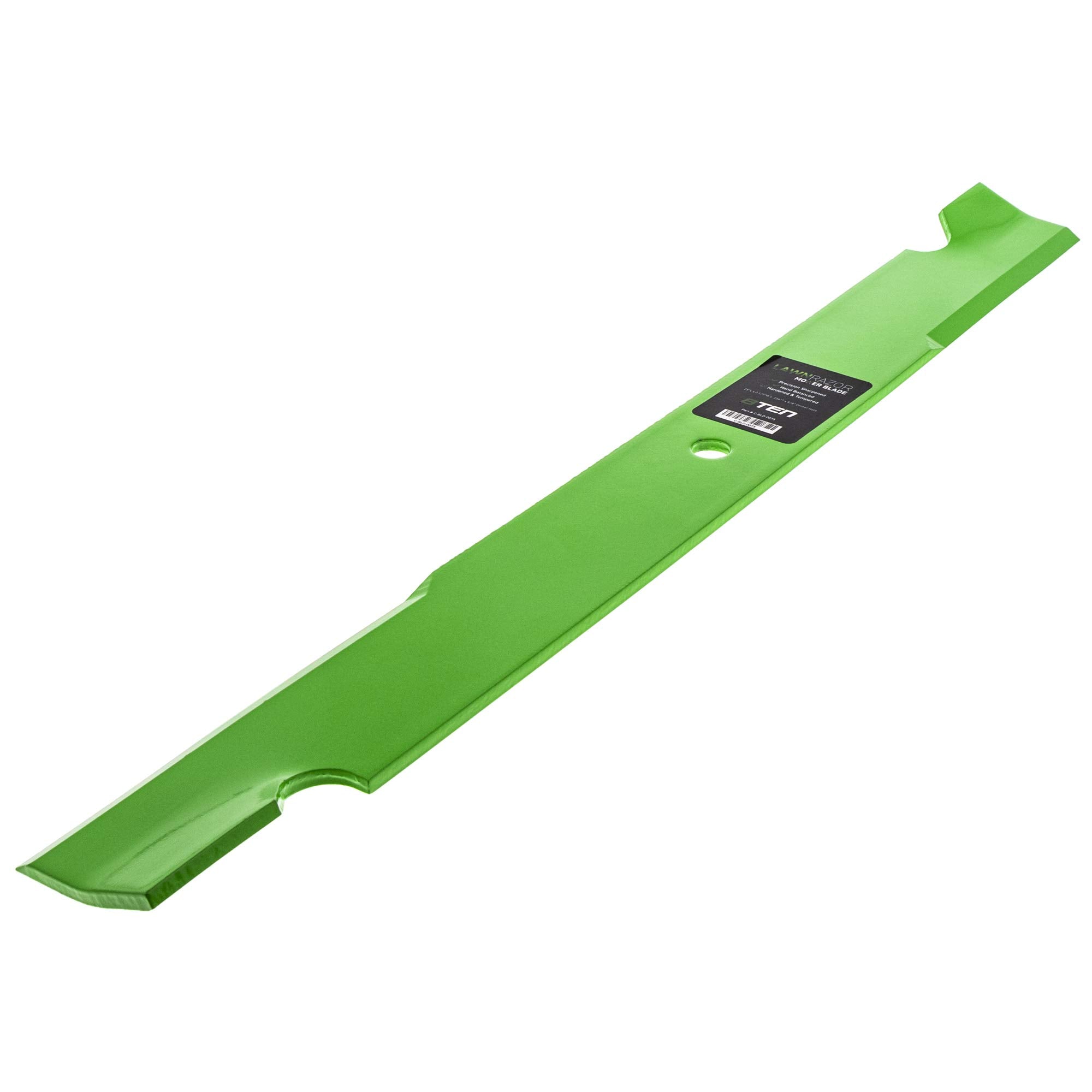 8TEN side view of notched high-lift profile showing airflow design for better discharge and bagging