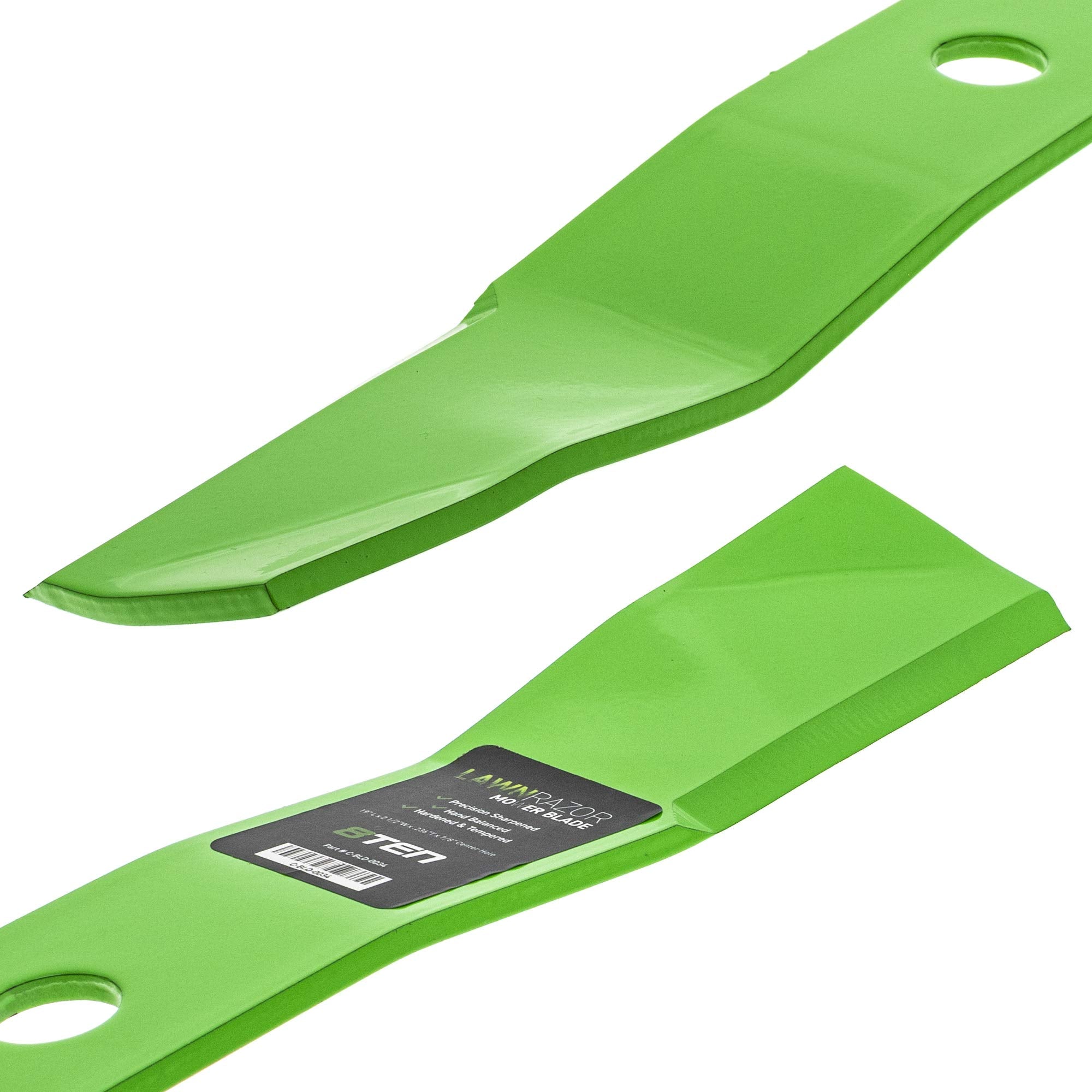 8TEN blade beside ruler showing 19-inch length for correct fit