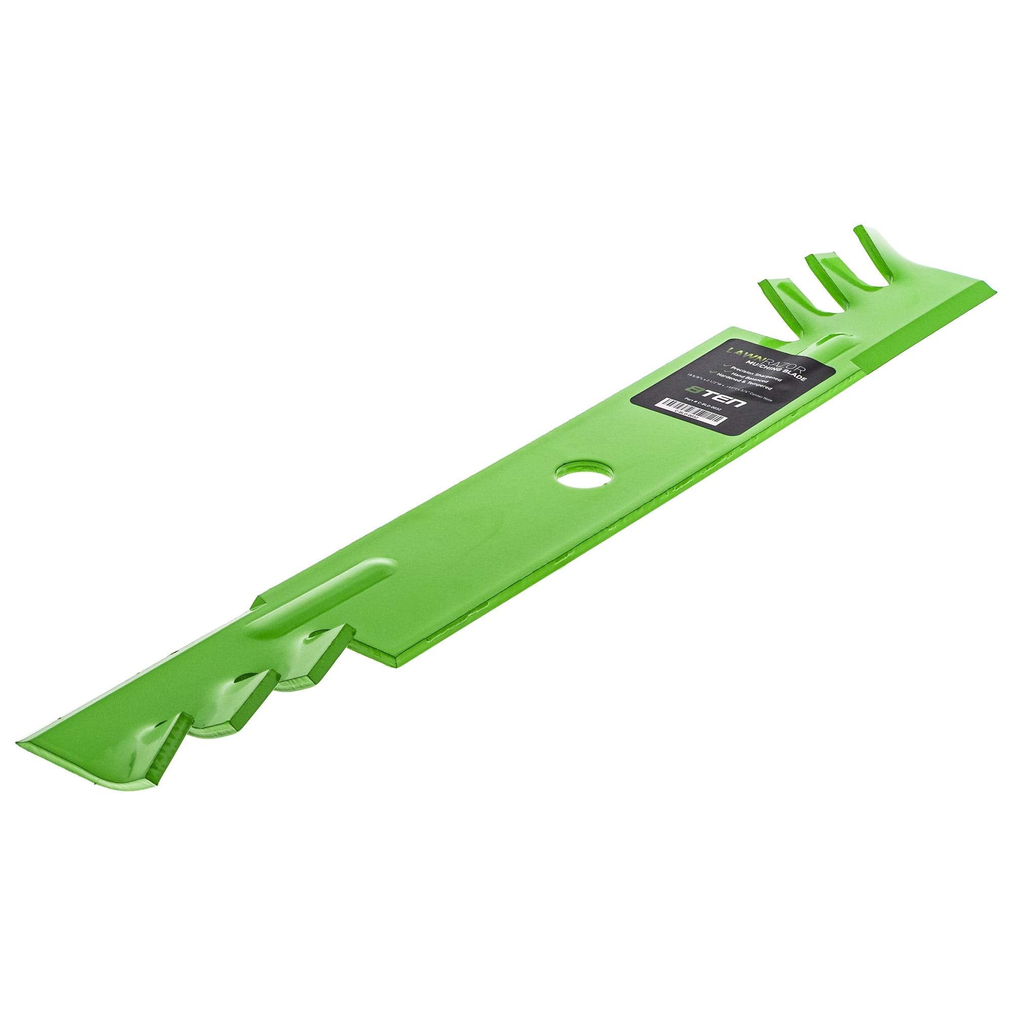 8TEN LawnRAZOR beside ruler showing 18 5/8" length for sizing