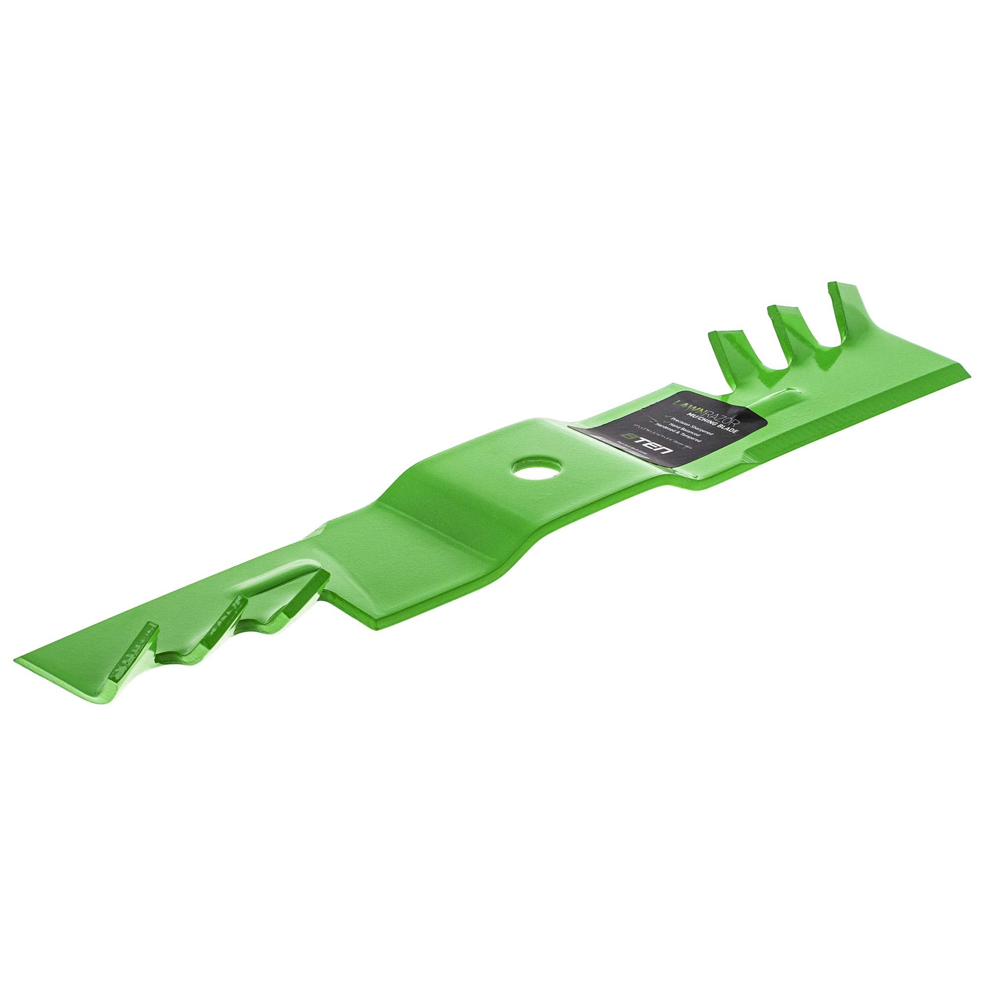 8TEN blade next to ruler showing 17" length for easy size verification benefit