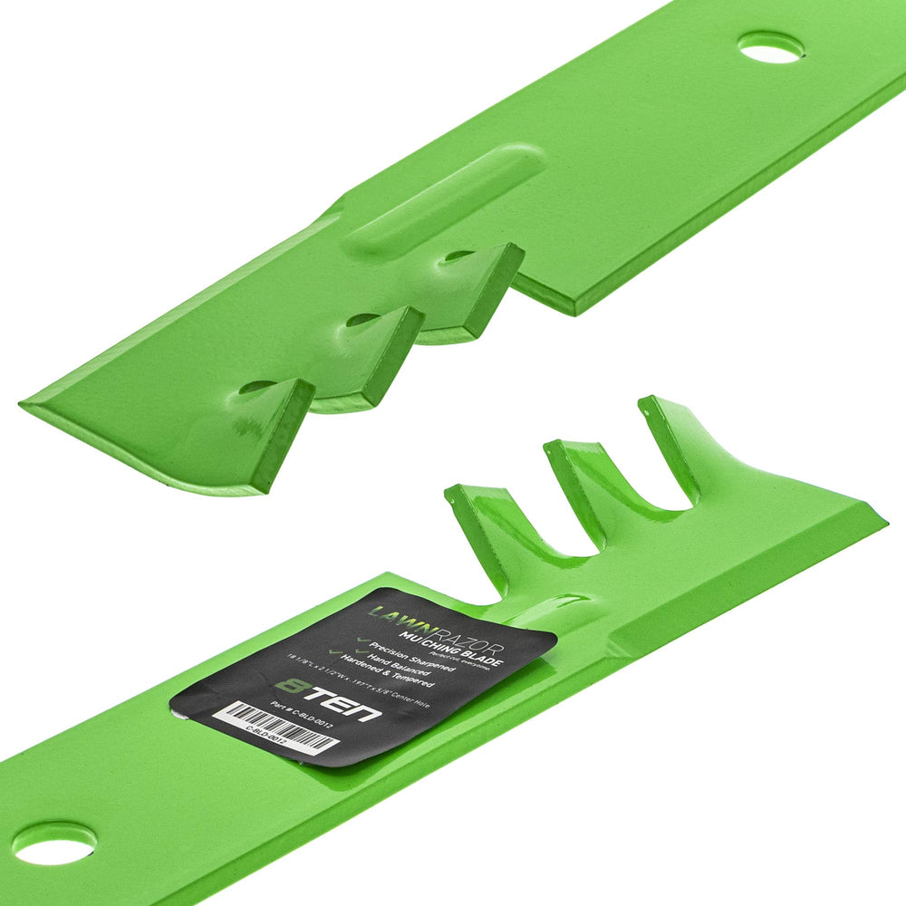 8TEN blades next to ruler showing exact length and scale for correct sizing
