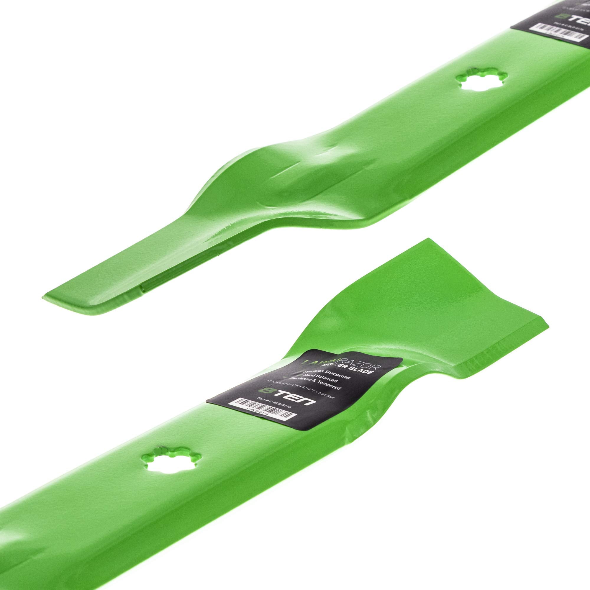 8TEN side profile showing 17 1/8" length and 0.1875" thickness for correct sizing benefit