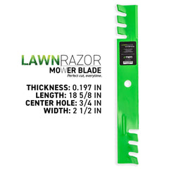 8TEN LawnRAZOR side profile showing 0.197" thickness for durability