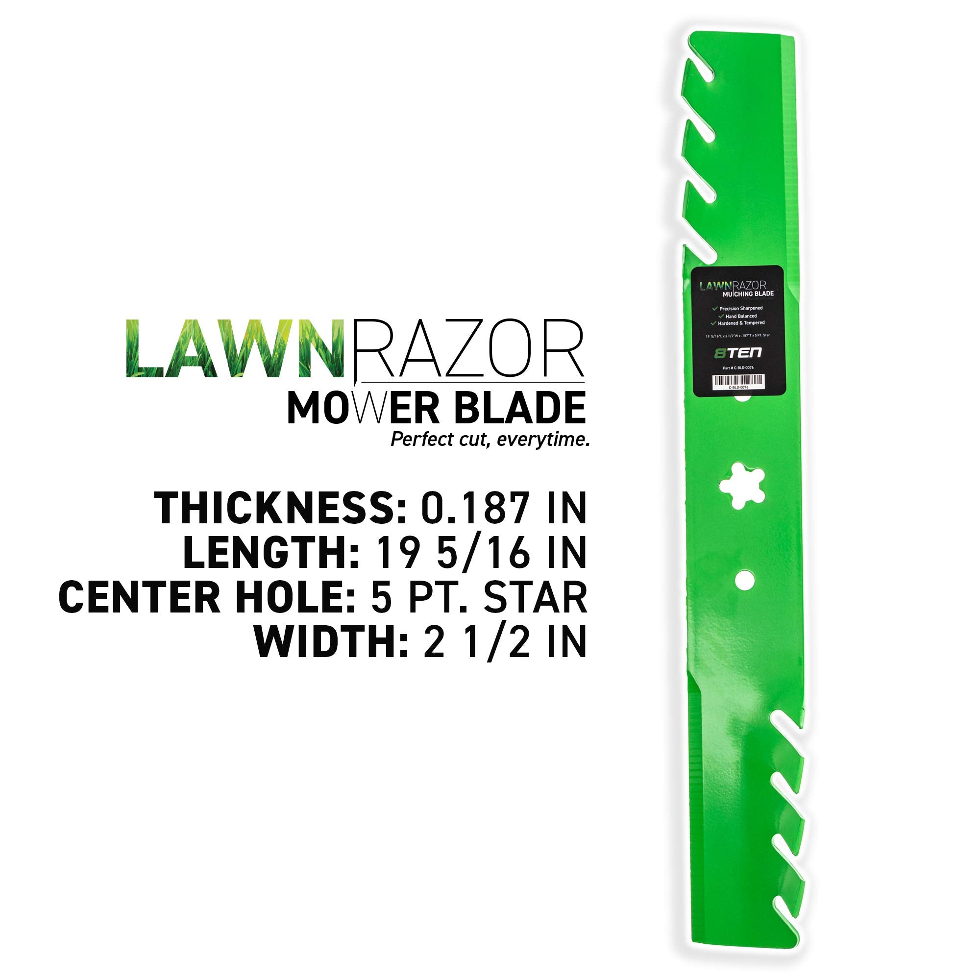 8TEN side profile showing blade thickness for durability benefit