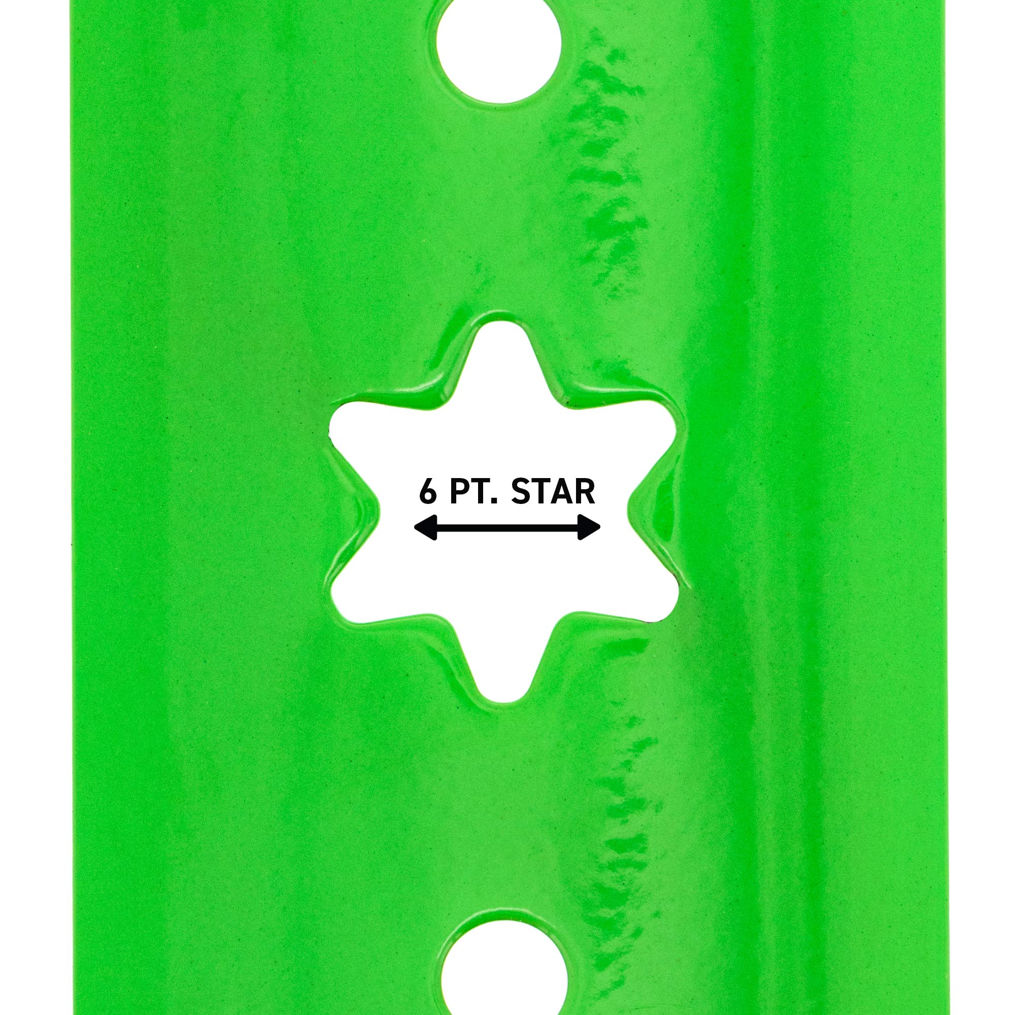 8TEN LawnRAZOR side profile showing 0.1875" thickness for strength and stability