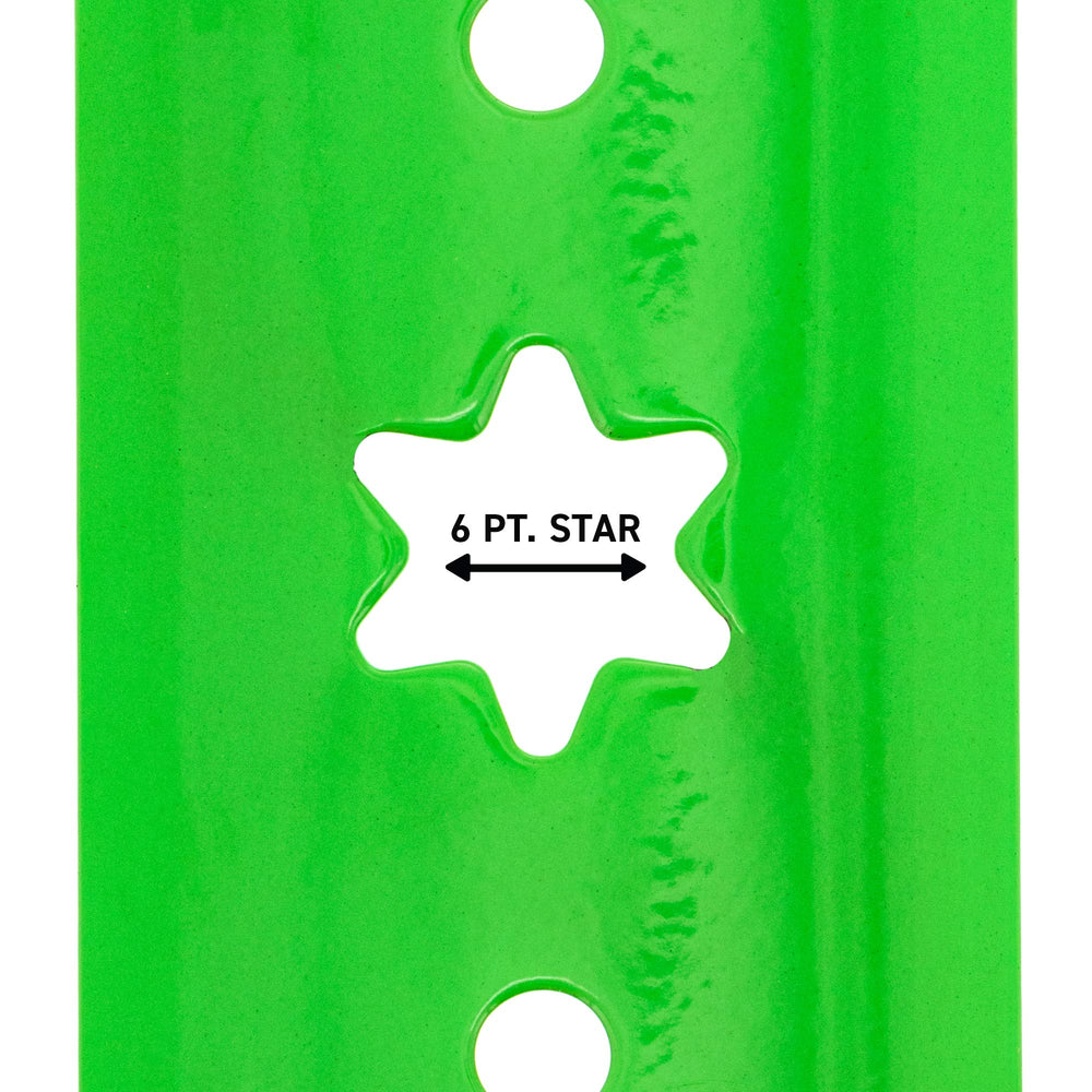8TEN LawnRAZOR side profile showing 0.1875" thickness for strength and stability