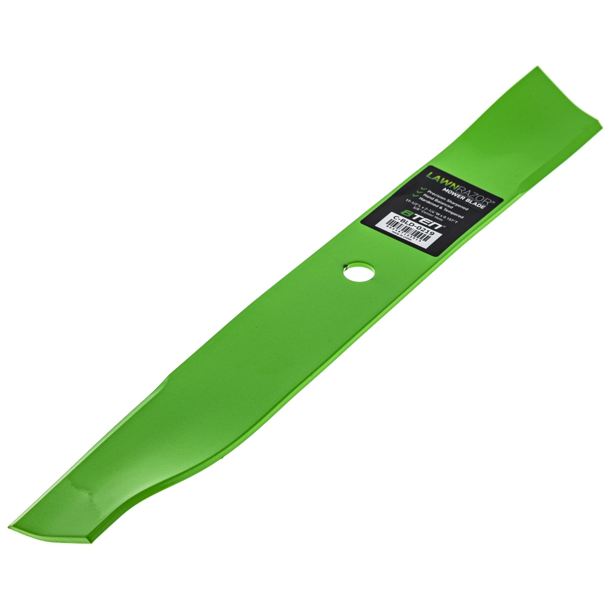 8TEN blade side profile showing 0.157 inch thickness for durability