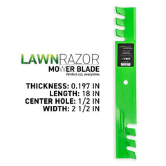 8TEN LawnRAZOR side profile showing blade thickness and durable steel construction