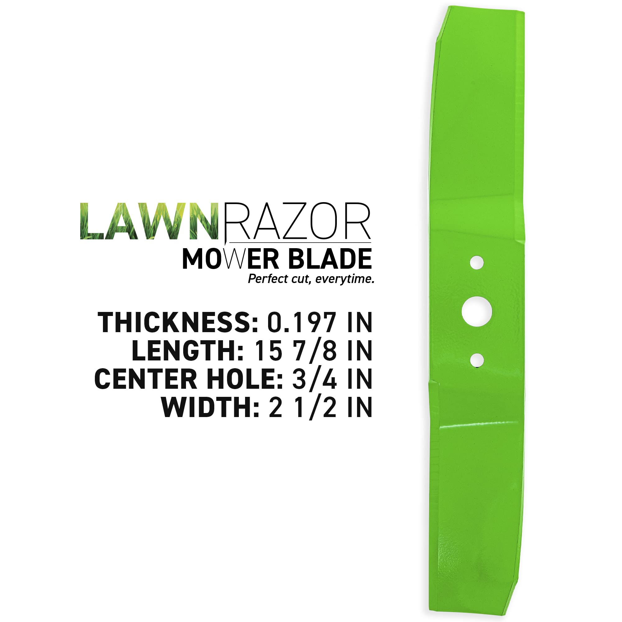 8TEN LawnRAZOR close-up of blade edge showing sharp cut quality