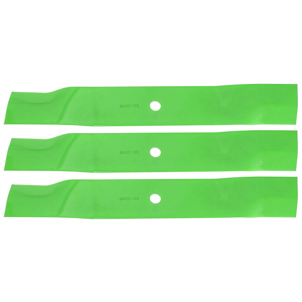 8TEN LawnRAZOR single blade profile showing high-lift shape and balance benefit