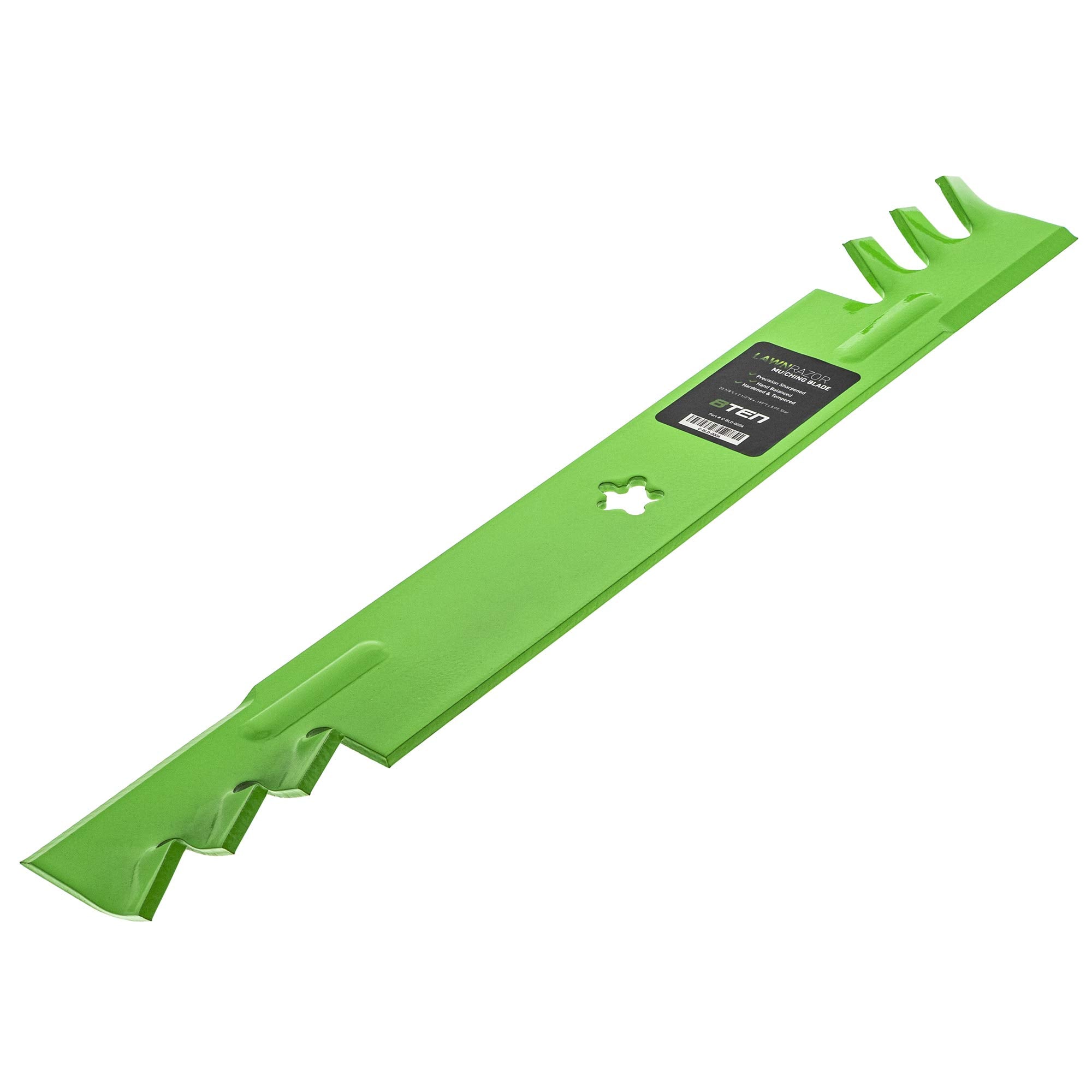 8TEN blade next to measuring tape showing 20 7/8" length for easy verification