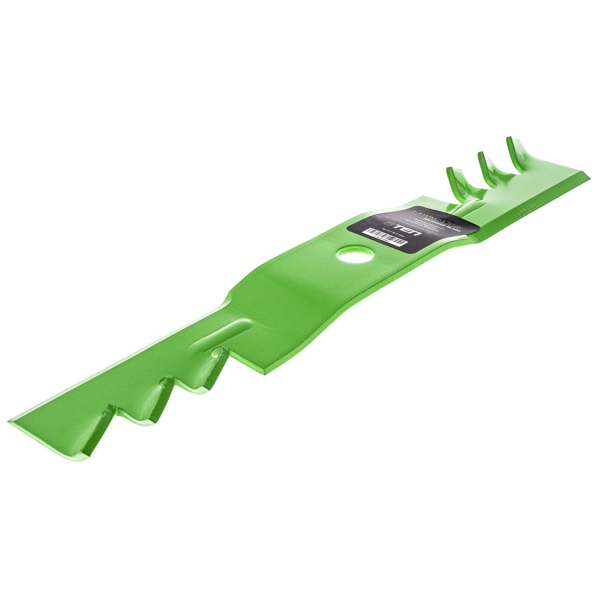 8TEN blade next to ruler showing 16 9/16 inch length for exact OEM replacement