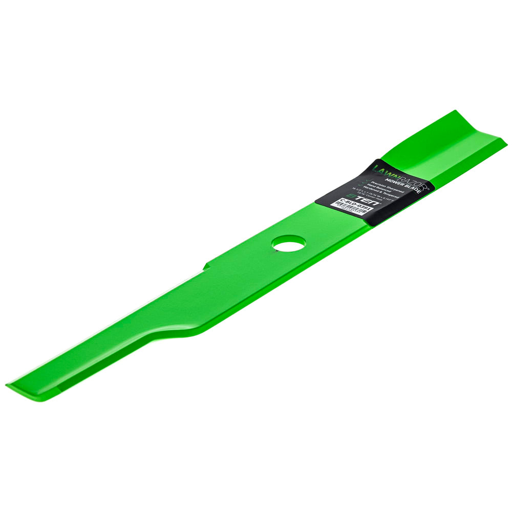 8TEN blade beside ruler showing 16.5-inch length for 48" decks